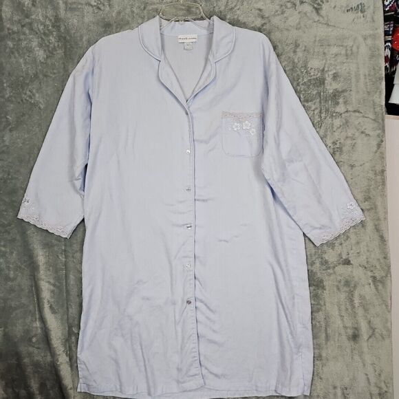 Miss Elaine Other - Miss Elaine Womens Sz Med Lilac Robe short lightweight sleep shirt cotton blend